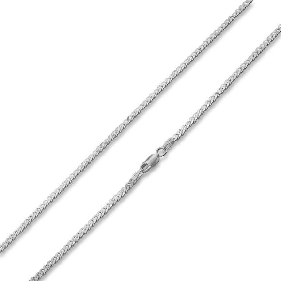 Sterling Silver Curb 20” Chain Necklace 3.0 MM New - Picture 4 of 6